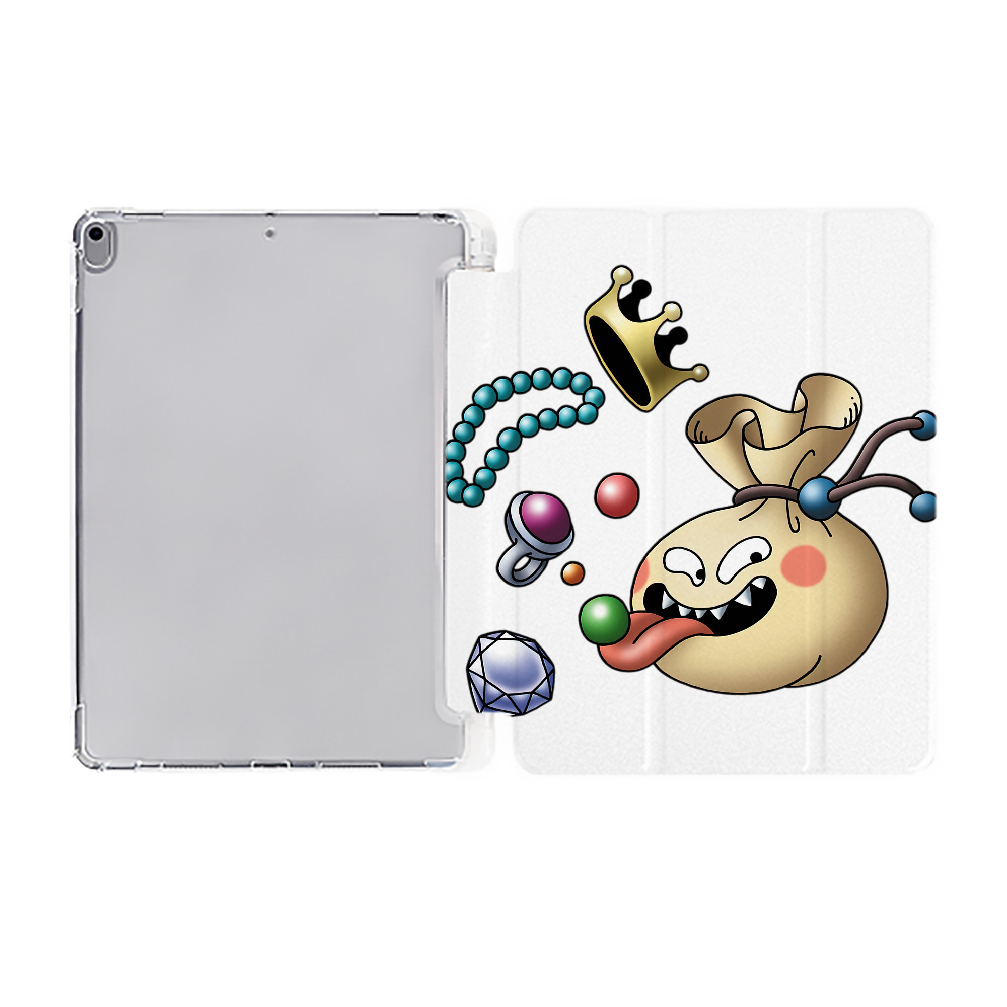 （画像用） ドラゴンクエスト Doragon Kuesuto Dragon Quest IPad ケース ペン収納付き 三つ折りスタンド PUレザー×シリコン 対応機種9.5/10.5/10.9インチ